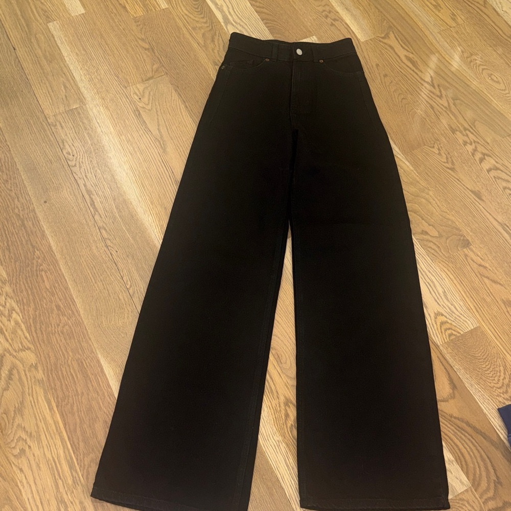 Zara High Waist Wide Leg Jeans - Picture 4 of 7